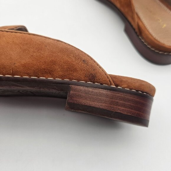 Vionic Reagan Brown Suede Tassel Mule Shoes Womens Sz 7 NEW Read - Picture 5 of 7